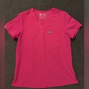 Figs Pink Scrub Top